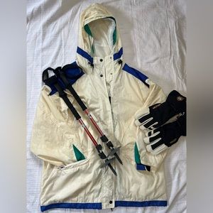 Vintage Best United Garment Company Color Block Windbreaker Size 18/20.